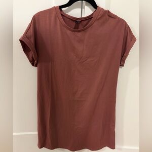 SHEIN Dusty Rose Short Sleeve T-Shirt Dress